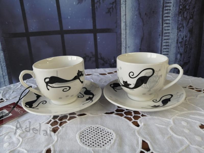 Porcelánová sada hrnků espresso 100 ml CARMANI Kočka