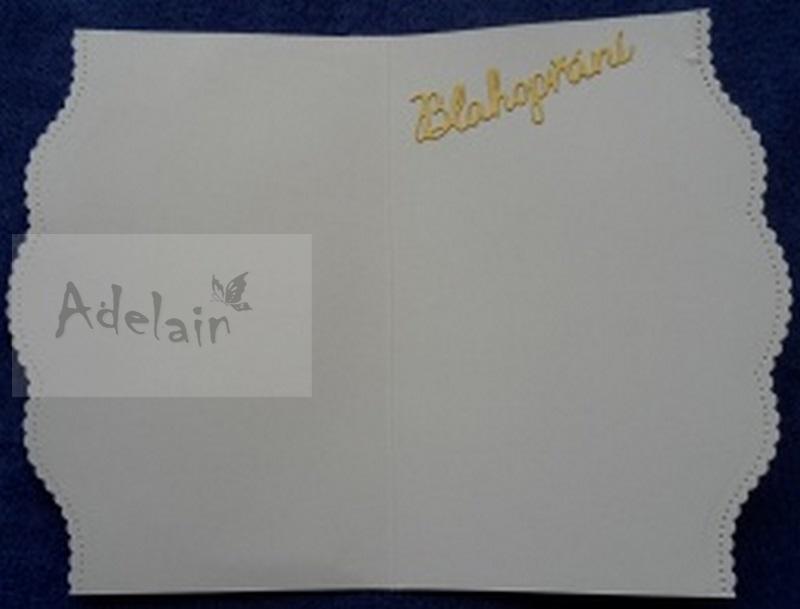 Blahopřání s motýly a krajkou